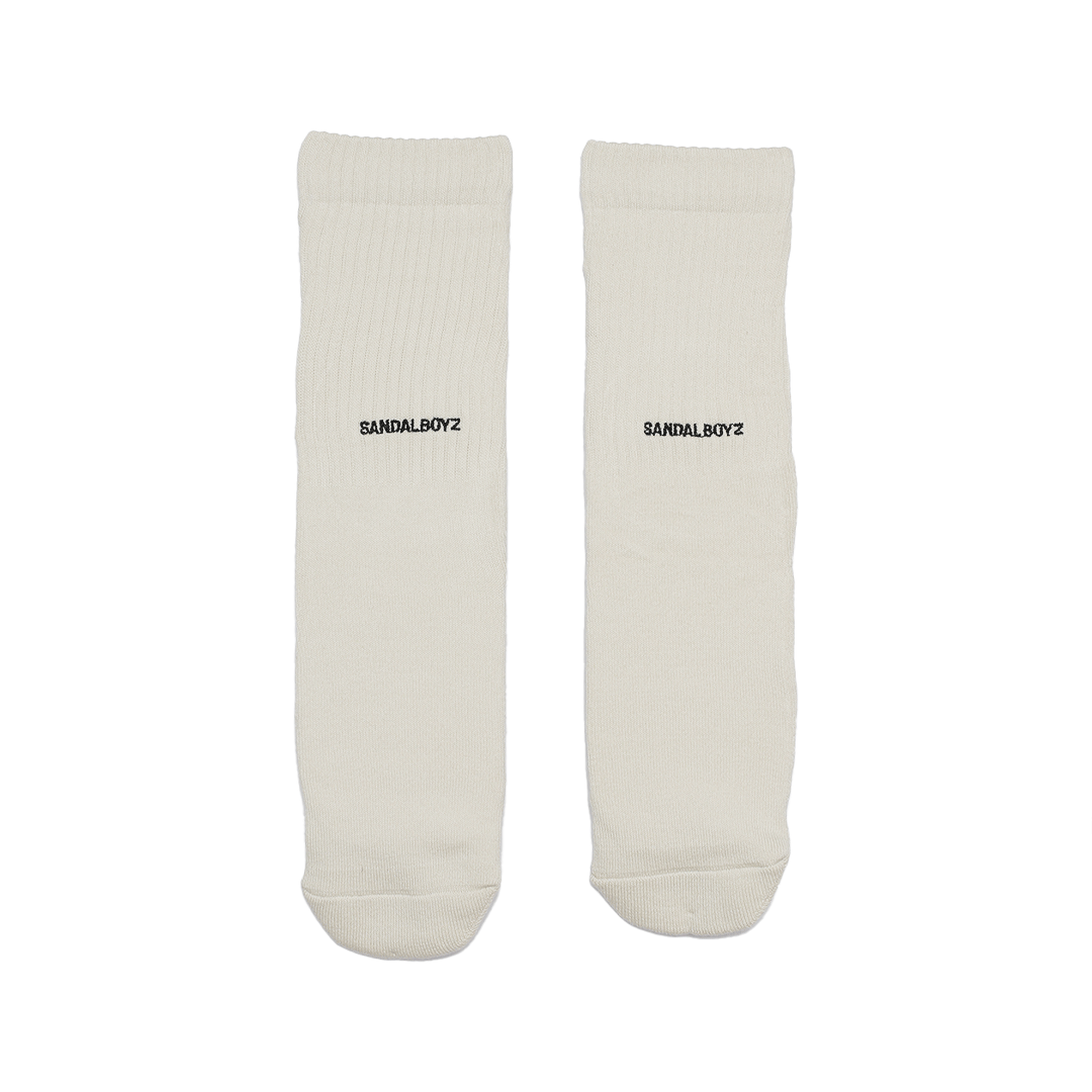 SANDALBOYZ BONE BLACK SOCKS