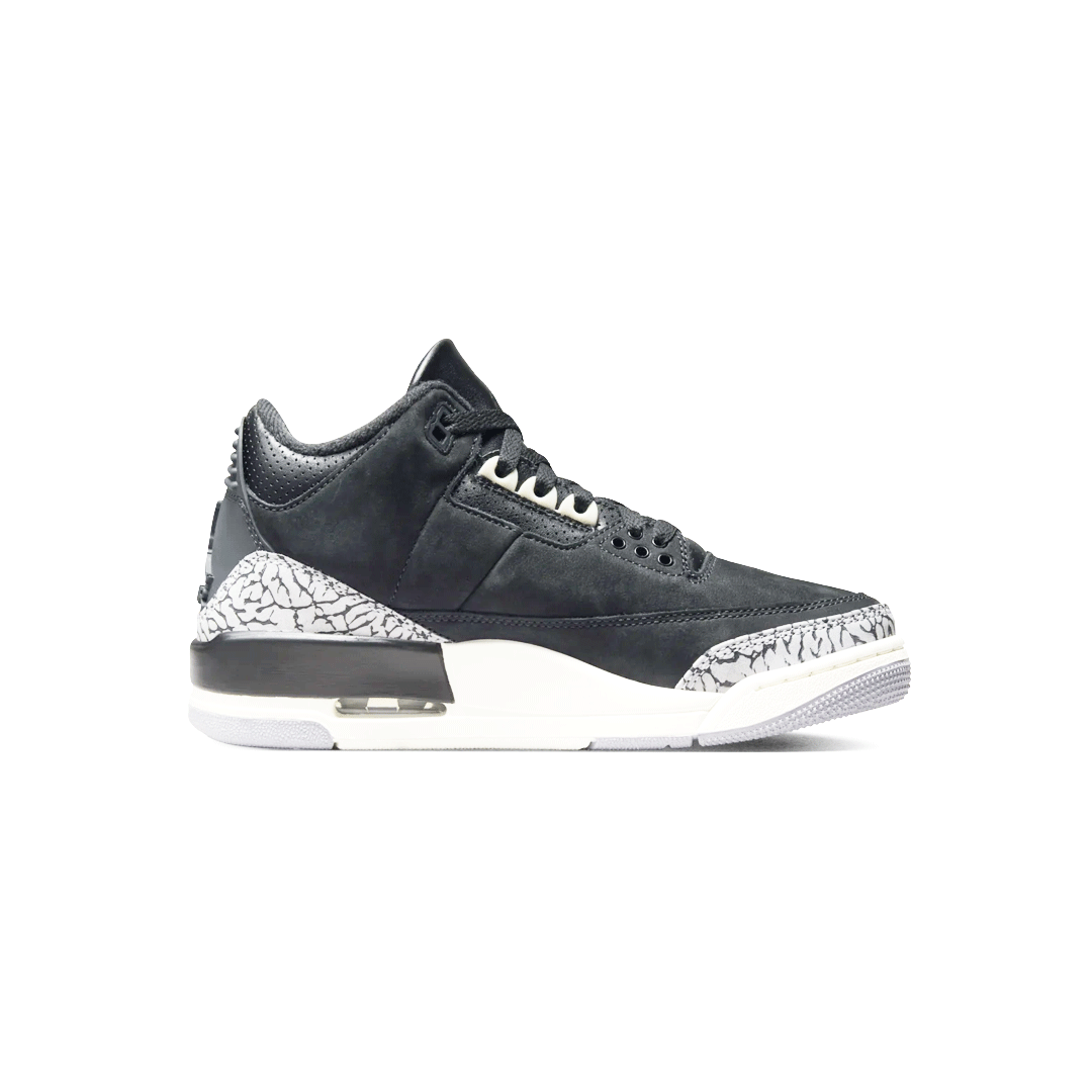 NIKE WMNS AIR JORDAN 3 RETRO CK9246-001 OFF NOIR/BLACK-SAIL-CEMENT GREY