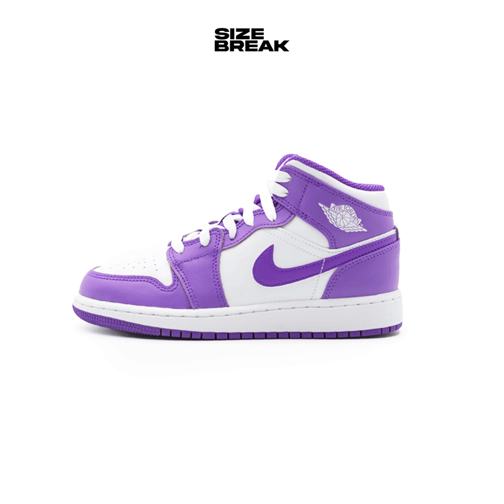 NIKE AIR JORDAN 1 MID (GS) DQ8423-511 PURPLE VENOM/WHITE