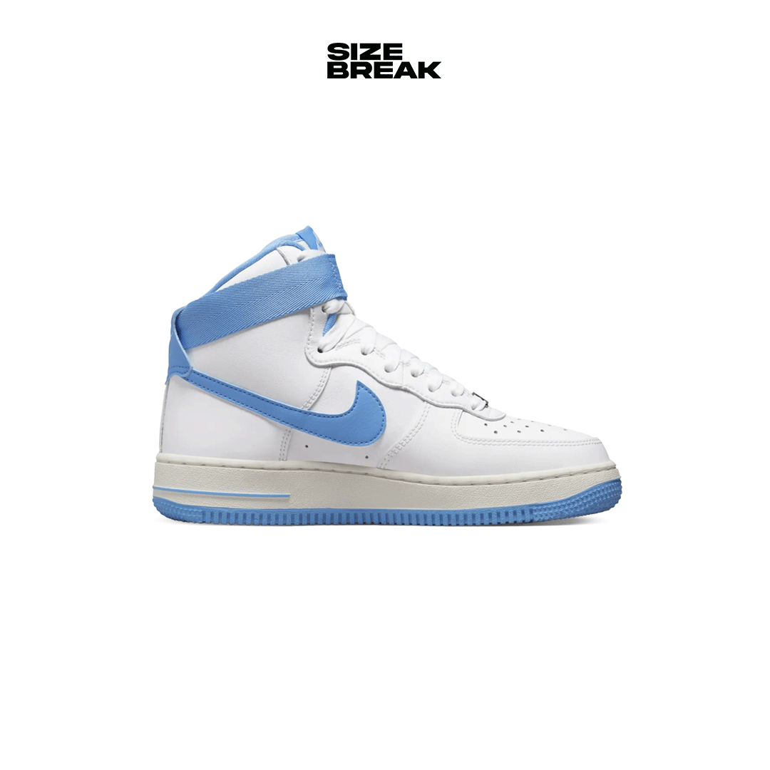 NIKE WMNS AIR FORCE 1 HIGH OG QS DX3805-100 WHITE/UNIVERSITY BLUE-SAIL