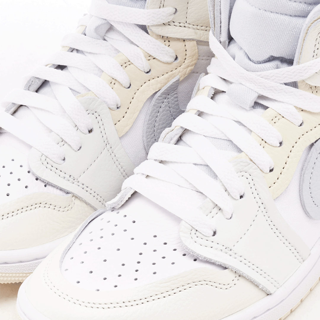 NIKE WMNS AIR JORDAN 1 MM HIGH FB9891-100 WHITE/PURE PLATINUM-SAIL-COCONUT MILK